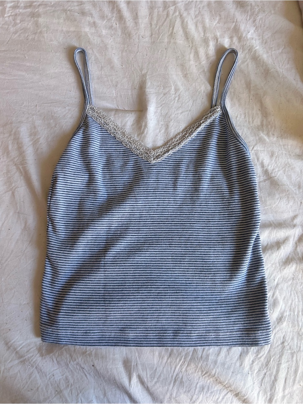 Brandy striped white and blue tank